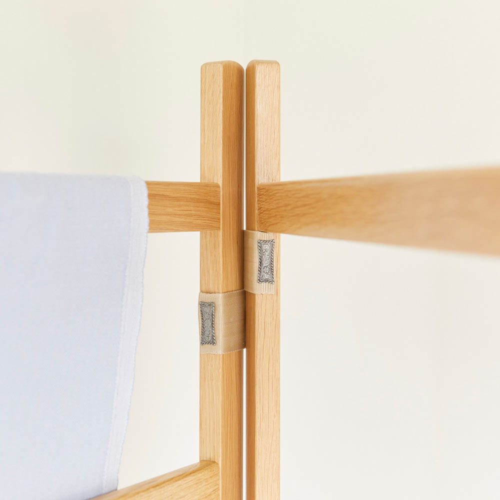 Detail White Oak clothes airer furniture by Richard Pearce Woodwork & Joinery Cornwall