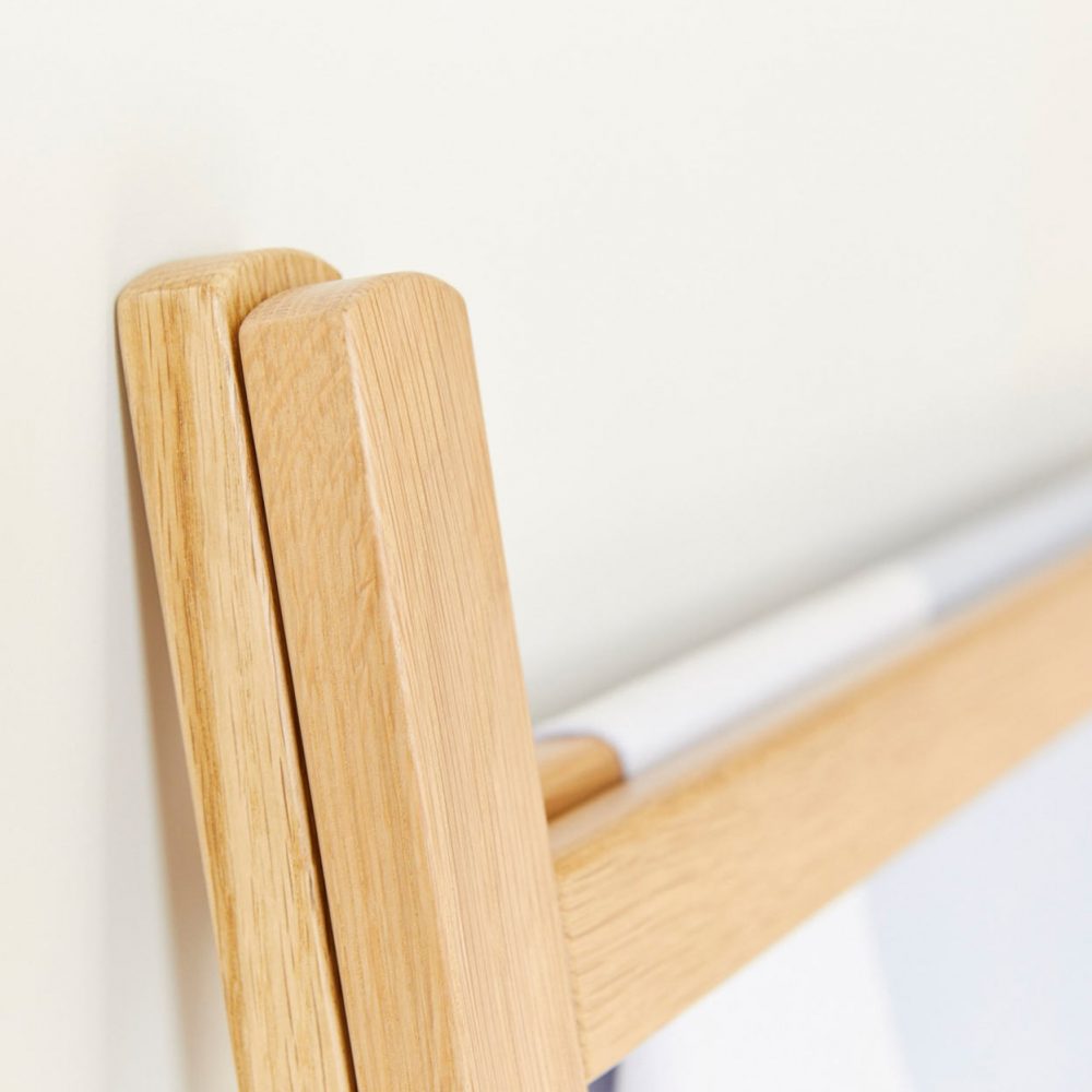 Folded detail White Oak clothes airer furniture by Richard Pearce Woodwork & Joinery Cornwall