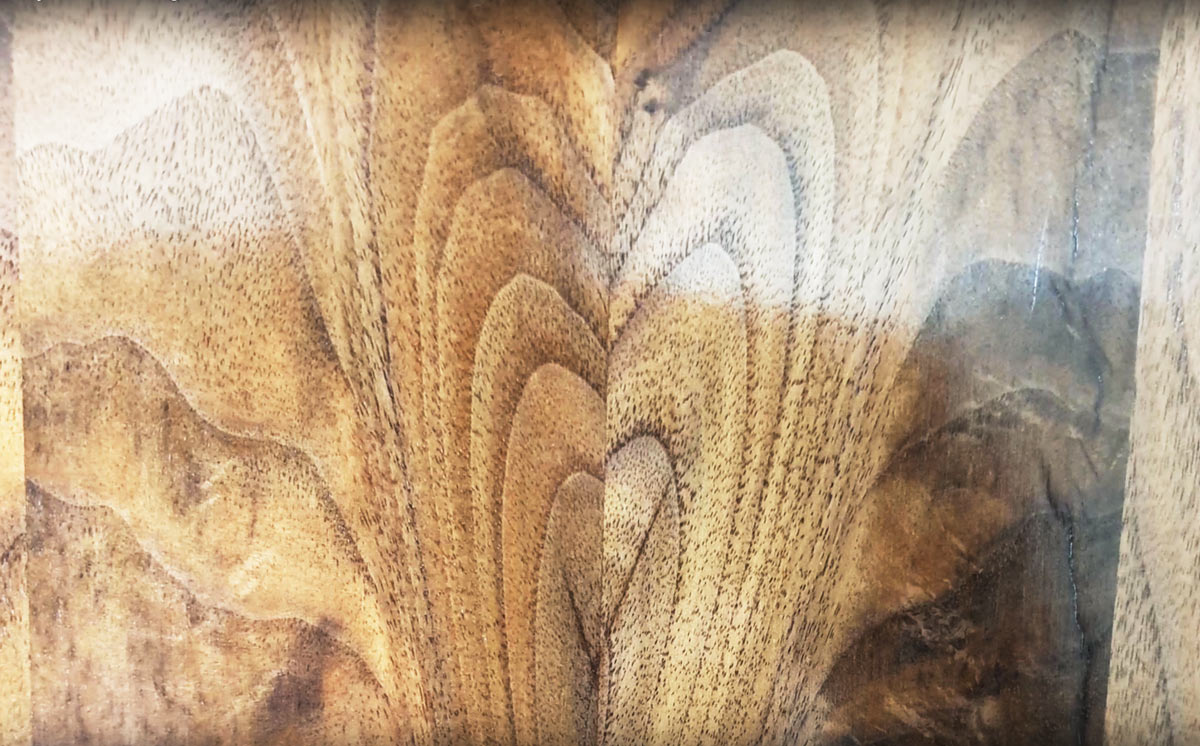 Post thumbnail for“Book match” wood grain technique makes heart shape in centre of latest Butlers tray!